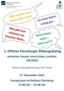 1. Offener Flensburger Bildungsdialog