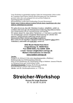 Informationen Workshop N&uuml;tterden 2016