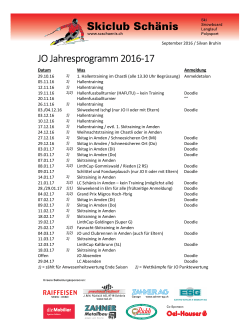 JO Jahresprogramm 2016-17