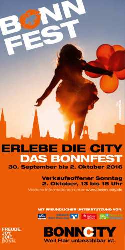 B NN fest - City-Marketing Bonn eV