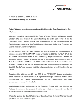 Robert Wittmann neuer Sprecher der