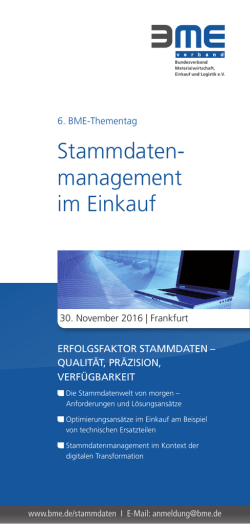 Stammdaten- management im Einkauf