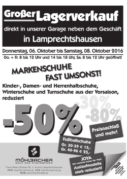 Lagerverkauf