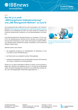 IBBnews - Investitionsbank Berlin