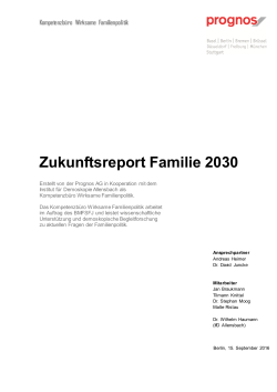 Zukunftsreport Familie 2030