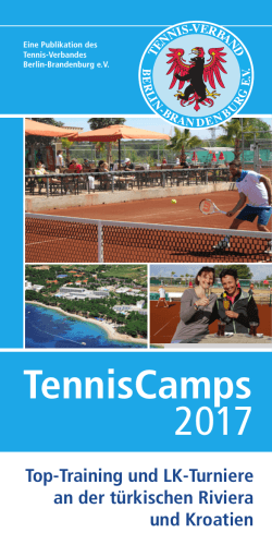 TennisCamps 2017 - Tennis-Verband Berlin