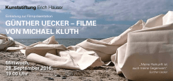 g&uuml;nther uecker &ndash; filme von michael kluth