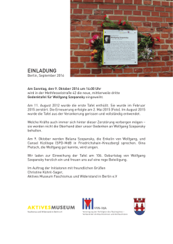 einladung - Aktives Museum