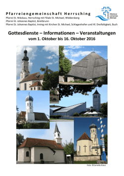 Gottesdienste &ndash; Informationen &ndash; Veranstaltungen