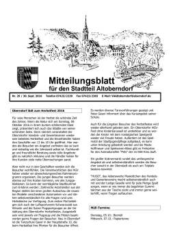 Mitteilungsblatt Nr. 29 - 30.09. - in der Stadt Oberndorf am Neckar