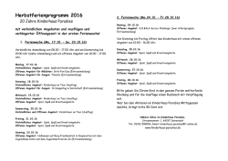Herbstferienangebot - kinderhaus paradies