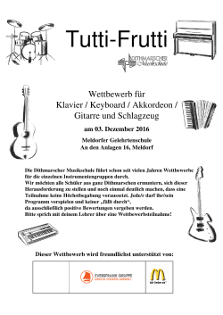ausschreibung - Dithmarscher Musikschule