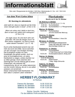 Infoblatt 9.-16. Okt. 2016