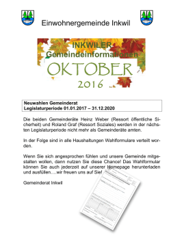 Infoblatt Oktober 2016