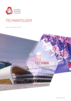 technikfolder - Austria Center Vienna
