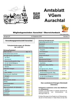 Amtsblatt - Aurachtal