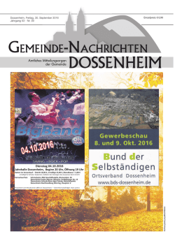 Dienstag 04.10.2016