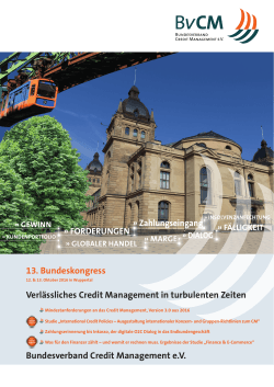 13. Bundeskongress Verlässliches Credit Management in