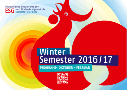 Wintersemesterprogramm 2016/17
