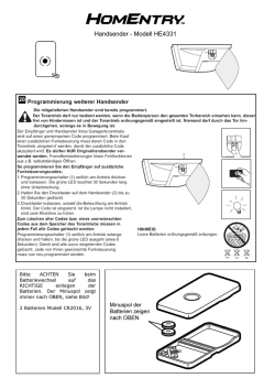 Handsender - Modell HE4331