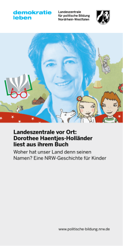 Flyer zur Lesereise von Dorothee Haentjes