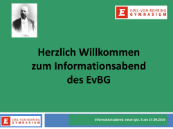 Informationsabend: neue Jgst. 5 am 27.09.2016