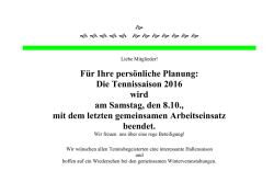 Information f&uuml;r neue Mitglieder