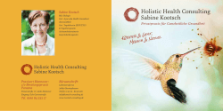 Flyer PDF - Holistic Health Consulting | Sabine Kootsch | Hannover