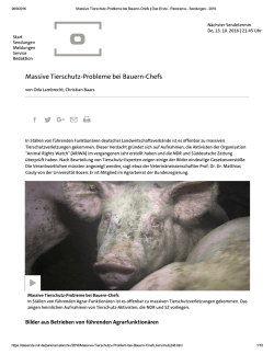Massive Tierschutz-Probleme bei Bauern-...as Erste
