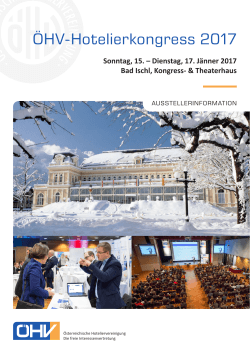 ÖHV-Hotelierkongress 2017 - Österreichische Hoteliervereinigung