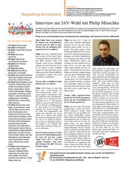 Interview zur JAV-Wahl mit Philip Minschke