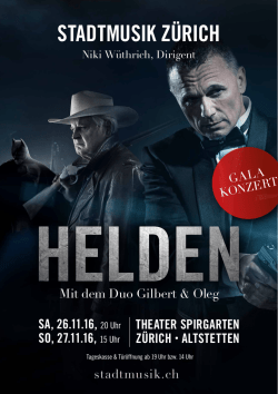 Donload Flyer - Stadtmusik Z&uuml;rich
