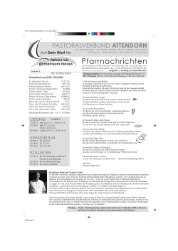 bis 09. Oktober - Pastoralverbund Attendorn