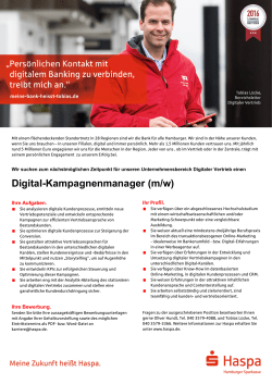 Digital-Kampagnenmanager (m/w)
