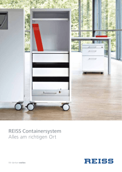 REISS Büromöbel GmbH: REISS. Wir denken weiter.