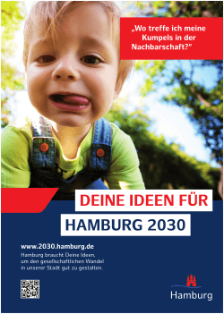 Plakate Hamburg 2030 - Deine Ideen für Hamburg 2030