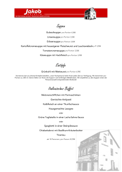 Partyservice-Angebot hier zum