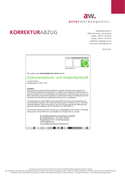 Dokumentations- und Kodierfachkraft