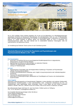 Stellenausschreibung PDF - Clinica Holistica Engiadina