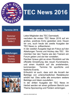 TEC News 2016 - zum TEC Darmstadt