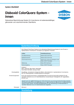 Disboxid ColorQuarz-System - innen