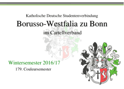 Semesterprogramm des WS 2016 - KDStV Borusso