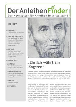 Ehrlich w&auml;hrt am l&auml;ngsten - Anleihen