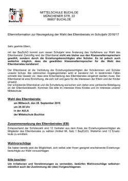 Informationen zur Wahl