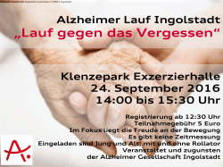 Alzheimer Lauf Ingolstadt „Lauf gegen das Vergessen“