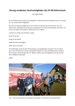 Ehrung verdienter Vereinsmitglieder des SV 08 Oehrenstock