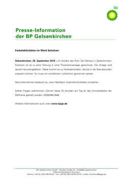 Presse-Information der BP Gelsenkirchen