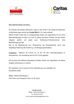 Infoabend BALU &ndash; f&uuml;r &uuml;bergewichtige Kinder&hellip;