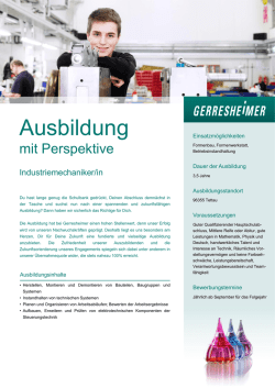 Industriemechaniker/in