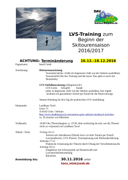 LVS-Training - Sektion Karpaten
